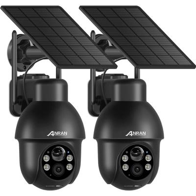 2 Stücke Überwachungskamera Aussen Akku Solar, Kabellose Überwachungskamera wlan mit Spotlight, Image