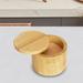 LOVIVER Bamboo Spice Jars Sugar Bowl Multipurpose Dispenser with Lid Cylinder Condiment Container Seasoning Box for Baking Home Hotel Single Grid