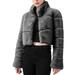 JDEFEG Petite Jackets Furry Sleeve Size Warm Jacket Fauxlong Plus Outerwear Short Coat Women Women s Coat Womens Jackets 3X Polyester Gy2 S