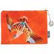 Trousse bécasse velours orange 27x17