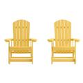 Flash Furniture Savannah Adirondack Rocking Chair Yellow 2/Pack (JJC14705YLW2)