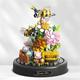 City Creativity Flower Bouquet Bee Butterfly Model Mini Building Blocks Bricks Children'S Toys Gift Valentine's Day