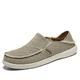 Men's Loafers Slip-Ons Slip-on Sneakers Walking Casual Daily Canvas Breathable Booties / Ankle Boots Loafer Black Grey Khaki Gray Summer Spring