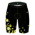21Grams Women's Bike Shorts Cycling Shorts Bike Shorts Pants Race Fit Mountain Bike MTB Road Bike Cycling Sports Graphic Floral Botanical 3D Pad Breathable Ultraviolet Resistant Quick Dry Green Yellow