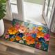 Oil Painting Flowers Doormat Non-Slip Oil Proof Rug Indoor Outdoor Mat Bedroom Decor Bathroom Mat Entrance Rug Door Mat