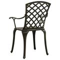 Andoer parcel 6 Pcs Cast Pcs Cast Aluminum Chairs 6 Pcs Patio Chairs 6 Bronze 0223006c 0224006c