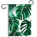 Palm Leaf Garden Flags Tropical Botanical Palm Tree Green Leaves Yard Flag Double Sided for Farmhouse Patio Lawn Outdoor Flags