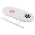 Zonh Mini Ironing Board Rack Housewarming Gift Small Tabletop Clothes Hanging Stand Desktop White Steel Plastic Travel