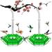 2024 New Shirem Hummingbird Feeder Shirem Sweety Hummingbird Feeder Charming Wind Chimes Hummingbird Feeders Garden Decor Shirem Wind Chime Hummingbird Feeder for Outdoor (2PCS Green)