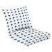 Outdoor Deep Seat Cushion Set 24 x 24 Indigo blue white geometric pattern Mid century seamless 60s style Deep Seat Back Cushion Fade Resistant Lounge Chair Sofa Cushion Patio Furniture Cushion