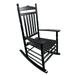 Rugerasy Rocking Chair Rocking Camping Chair With Armrest Sturdy Slatted Backrest Solid Wood Outdoor Rocking Chair For Balcony Garden Lawn Backyard