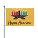 Happy Kwanzaa African Heritage Holiday Garden Flags 3 x 5 Foot Yard Flags Double-Sided Banner with Metal Grommets for Room Lawn Patriotic Sports Events Parades