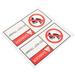 2 Pcs Warning Not Sign Warning Sign No Stepping on Signs Floor Stickers Pvc