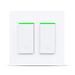 Smart Light Switch 2 Gang WiFi Smart Light Double Switch Work with Alexa Google Assistant Wireless Control 2.4G WiFi Smart Light Switch Single-Pole Neutral Wire Required