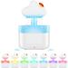 Cloud Rain Humidifier Water Drop-24V 0.5A 16.9oz Raindrop Essential Oil Diffuser w/Color Changing Lights Raining Cloud Night Light Soothing Mushroom Humidifier for Home Office Sleep 9.96Ã—6.3Ã—4.56in