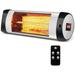 1500W Wall-Mounted Patio Heater Outdoor Infrared Heater w/Remote Control 3 Modes 24H Timer LED Display 3 Seconds Instant Warm Indoor/Outdoor Heater IP65 Waterproof (Black)