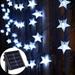 Solar Star String Lights 16ft 20 LED Outdoor Solar Fairy Lights 8 Lighting Modes & Waterproof for Christmas Wedding Party Xmas Tree Garden Decor Cool White