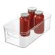 iDesign Clear Plastic Kitchen Storage Organizer Bin with Handles 16 x 8 x 5