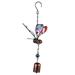 Jikolililili Butterfly Wind Chimes Outdoor Windchime Stained Glass Sun Catcher Indoor Metal Chime Fairy Windchimes for Home Room Window Wall Garden Yard Patio Lawn Decor (3D Butterfly Blue Tube)