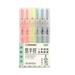 Art Highlighters 6 Colors Pastel Highlighter Pens Assorted Colors Dual Tip Mild Color Highlighter Markers Perfect for Teens Kids and Adults Coloring Underlining Highlighting