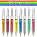 8Pcs Syringe Pens Retractable Fun Nurse Pens Novelty Multi Colors Medical Ballpoint Pens Gifts for Nurses Nursing Student black Transparent