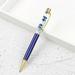 Creative ballpoint Pen Metal Ball Pens Office Supplies Rose Golden Rose Gold Pens Dynamic Liquid Flower Pen Blue
