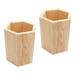 4 Pcs Pencil Case Wood Toothbrush Holder Stationery Organizers Pine Pen Holder Organizer Stationery Pine Wood Office