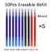 50 Pcs/Set 0.7mm Erasable Pen Refill Rod Magic Erasable Gel Pen Blue Black Ink 8 Color Office Stationery Writing Supplies 50pcs mixed color