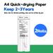 Peripage A4 Thermal Paper Roll Folded For A40 Printer Printing Quick Dry Long Term A4 Thermal Paper For Photo Picture PDF Print 2Rolls Quick-dry