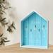 Sueyeuwdi Vintage Wooden Storage Box Home Table Decoration Porch Wall Decoration House Key Box Room Decor Desk Organizer Blue 34*25.5*6cm