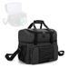 Suzicca Bowling Bag for 2 Balls Portable Bowling Tote Bag with Padded Ball Holder for Double Ball and Pair of Bowling Shoes up to Mens 16