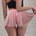 Baqcunre Women s High Waist Ruffled Sexy Mesh Pleated Fitness Skirt Shorts Shorts for Women Mini Skirt Gym Shorts Women Tennis Skirt Pink Size S-Xxl