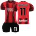 XNB 2023-2024 AC Milan Home Shirt #11 Ibrahimovic Soccer Jerseys and Shorts Set