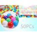 50 PCS Baby Ball Pit Count Multi-color Plastic Balls for Ball Pit Crush Proof Playpen Balls with Zip Storage Bag Phthalate & Bpa Free for Babies Crawl Tunnel Ball Pit & Trampoline