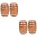 Beer Barrel Small House with Faucet Models Home Decor Mini Ornament Miniature Doll Accessories 4 Pcs