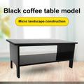 MyBeauty Coffee Table Model Wide Application Adorable Acrylic Dollhouse Black Coffee Table for Ornament