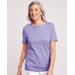 Blair Women's Essential Knit Striped Layered Look Top - Purple - M - Misses