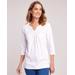 Blair Women's Essential Knit Embroidered Peasant Top - White - 3XL - Womens