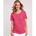 Blair Women's Essential Knit Short Sleeve Tee - Pink - PL - Petite