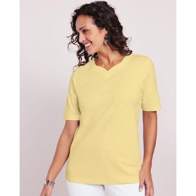 Blair Women's Essential Knit Sweetheart Top - Yellow - S - Misses