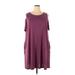 Nemidor Casual Dress - Shift Scoop Neck Short sleeves: Burgundy Print Dresses - Women's Size 20