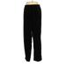 Lands' End Velour Pants - High Rise: Black Activewear - Women's Size Large