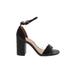 J.Crew Factory Store Heels: Black Solid Shoes - Women's Size 8 - Open Toe