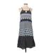 PrAna Casual Dress - A-Line Keyhole Sleeveless: Blue Dresses - Women's Size Small
