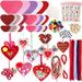 Valentines Day Crafts for Kids - 361PCS DIY Valentines Heart Craft Set for School Gift 108 Hearts 50 Googly Eyes 60 Pom Poms 36 Wooden Beads Craft Supplies for Valentines Party Favor Decoration