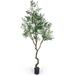 1 Olive Tree 8ft Tall Indoor 1 Olive Tree Large Decorative 1 Olive Tree in Pot 2900 Leaves Faux Olive 1 Tree 1 Plants for Modern Office Living Room Home Decor