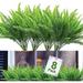 Viworld 8Pcs Artificial Flowers for Outdoors Fake Plants Spring Decor UV Resistant Plants 8 Branches Faux Plastic Plants Fake Boston Fern Indoor Outside for Hanging Planter Home Garden Porch Decor