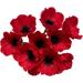 8 Stem Artificial Flowers Bouquets Retro No Fade Anemone PU Fake Wild Flowers for Kitchen Table Centerpiece Vase Home Wedding Holding Flowers Backdrop Arch Wall (Red)