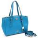 COACH Handbag 37937 Blue Leather Shoulder Bag Ladies Turnlock