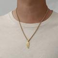 Mens Necklace - Gold Wing Pendant For Men Angle Jewelry Chain By Twistedpendant